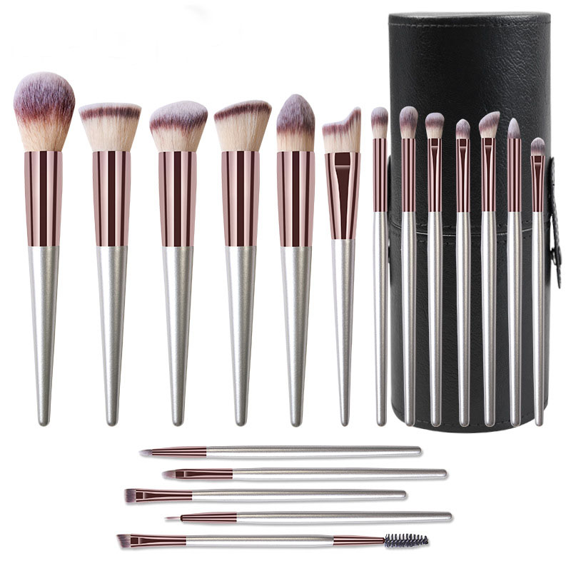18 stuks cosmetische penselen met zwarte behuizing