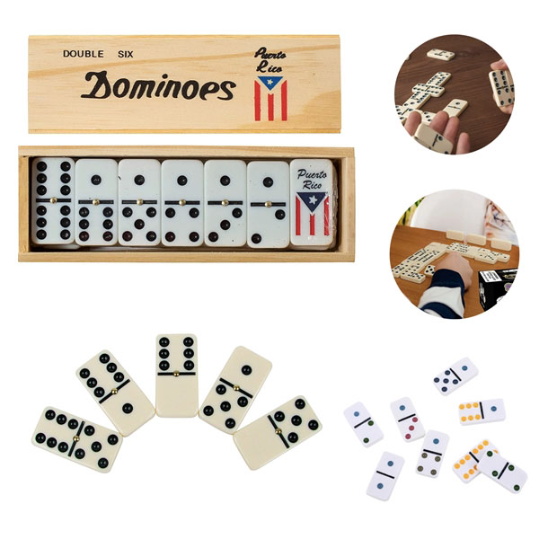 Dubbele zes Domino-tegels Set