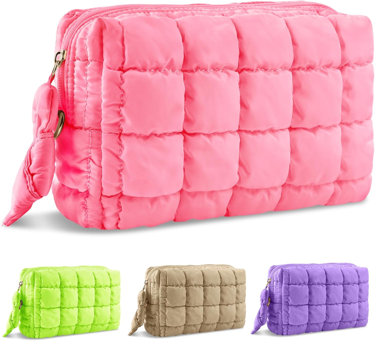 Puffer gewatteerd make -up organizer tas voor geschenken werken dagelijks